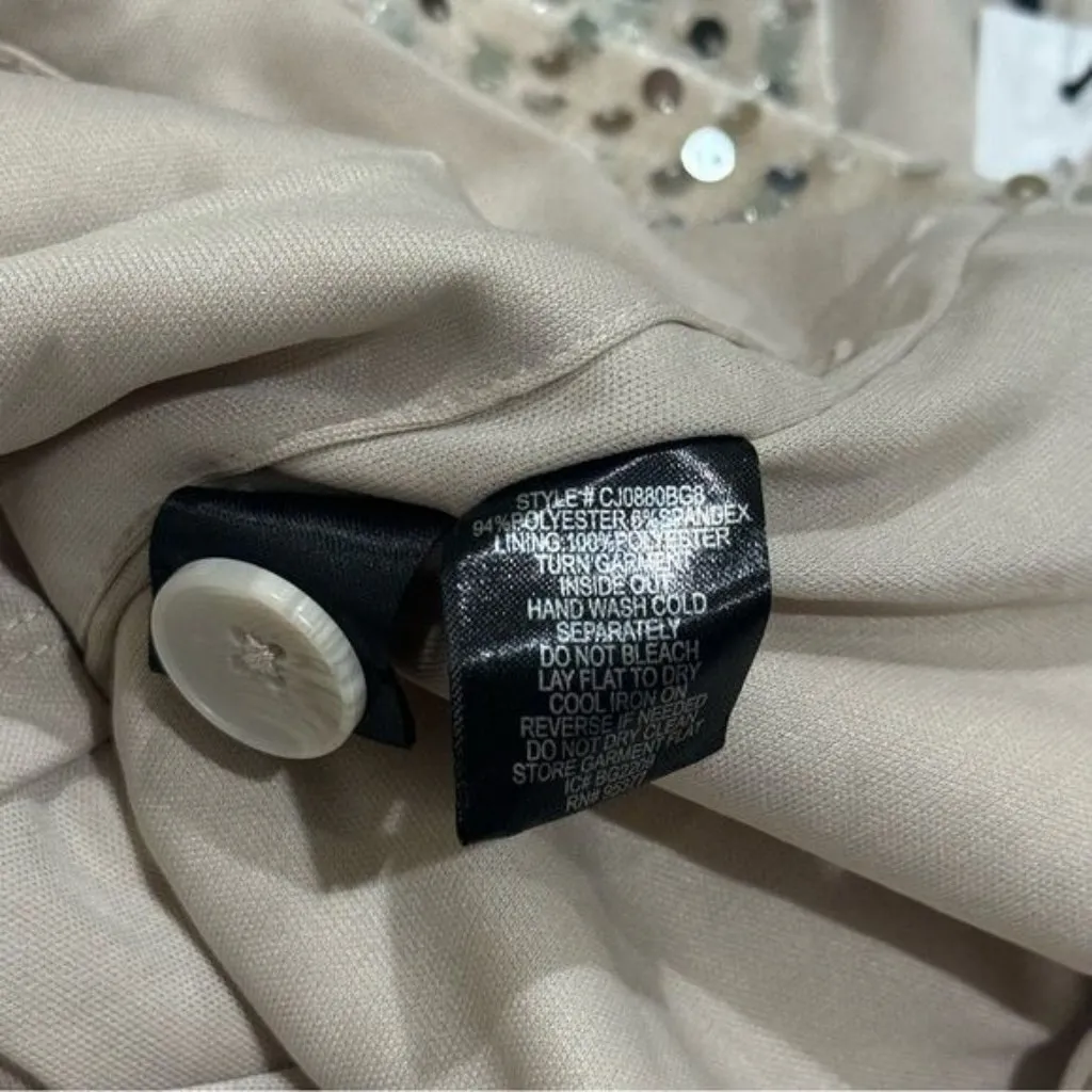 NEW Sanctuary All Night Flock Sequin Blazer Color Champagne New Years Holiday M - Image 10