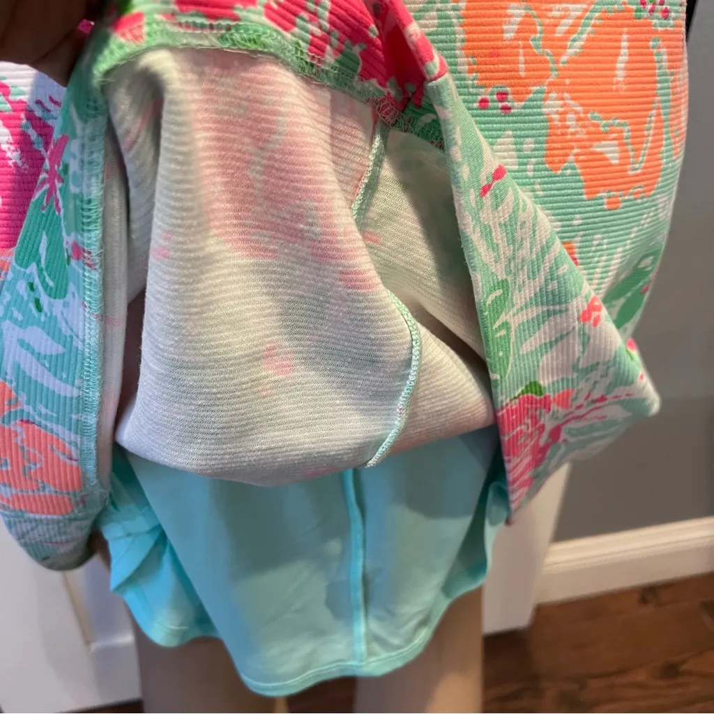 Lilly Pulitzer Mint Green Eden shift Dress xl poolside blue beach walk print - Image 7