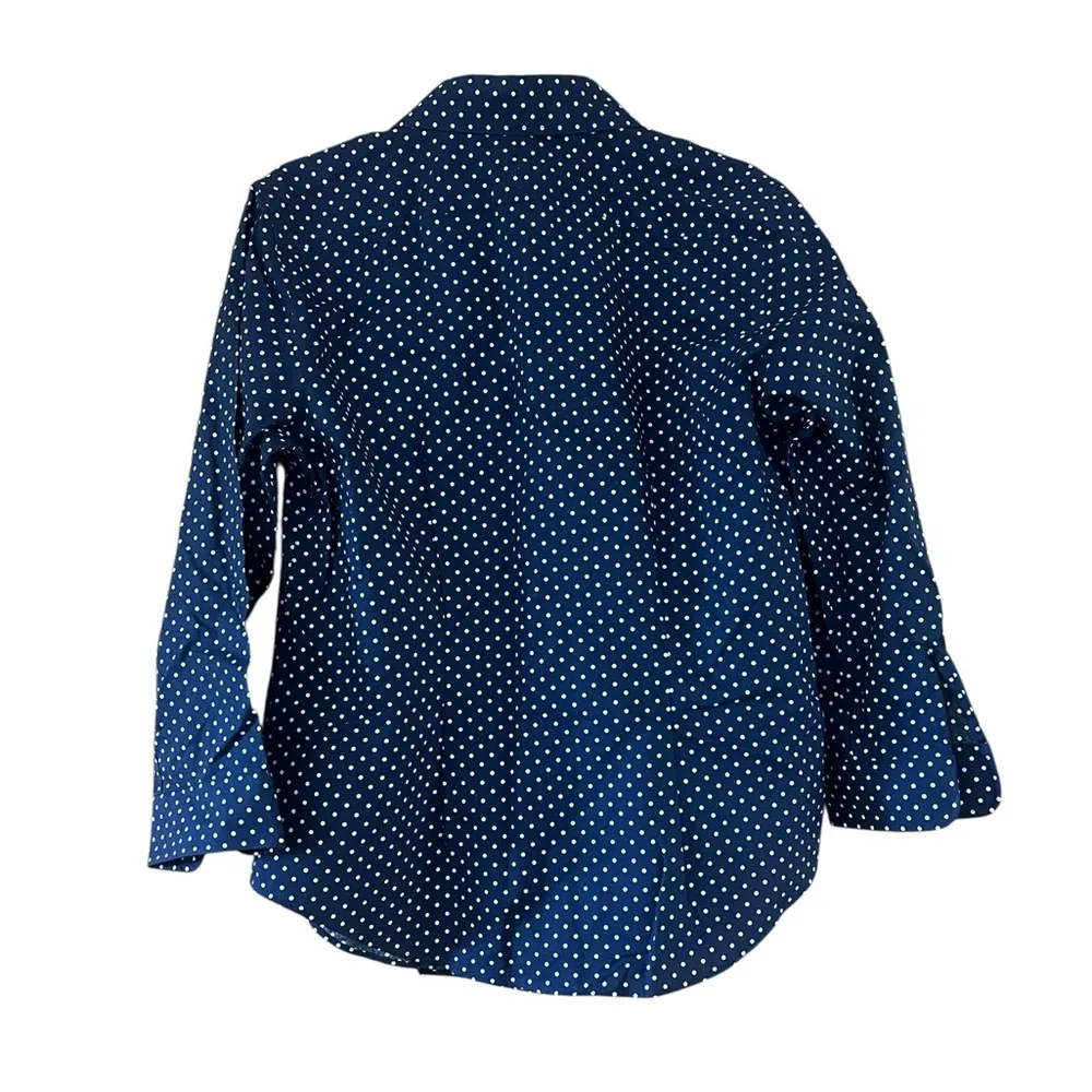 Ralph Lauren Navy White Polka Dot Shirt - Image 3