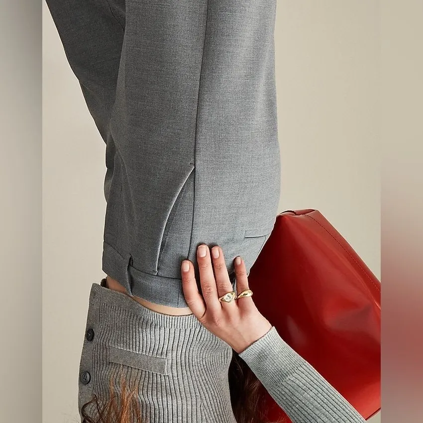 J. Crew Wide Leg Trouser in Four Season Stretch in Black Size 2 NWT - Image 12