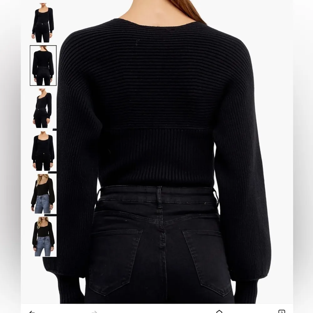 Endless Rose ribbed bishop sleeve sweater 
Black medium - Image 15