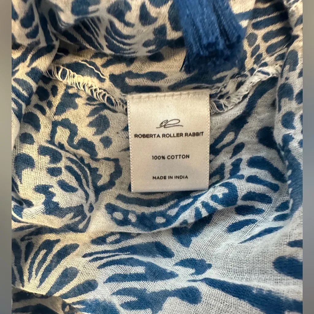 Roberta Roller Rabbit  Tunic Kurta Top Beach Pool Cover Up Small - Image 6