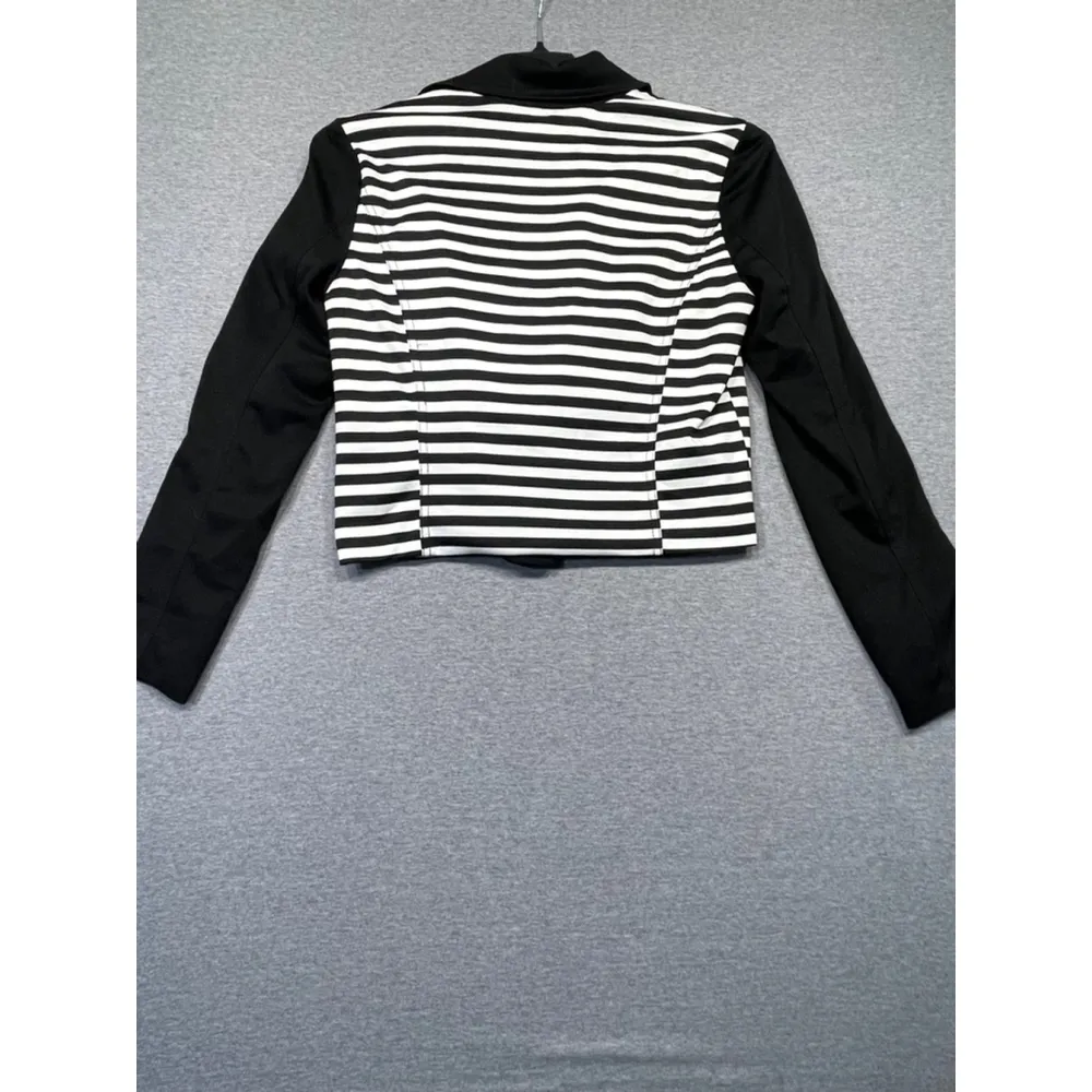 Women's Bongo Black & White Striped Jacket Size L/G - Image 7