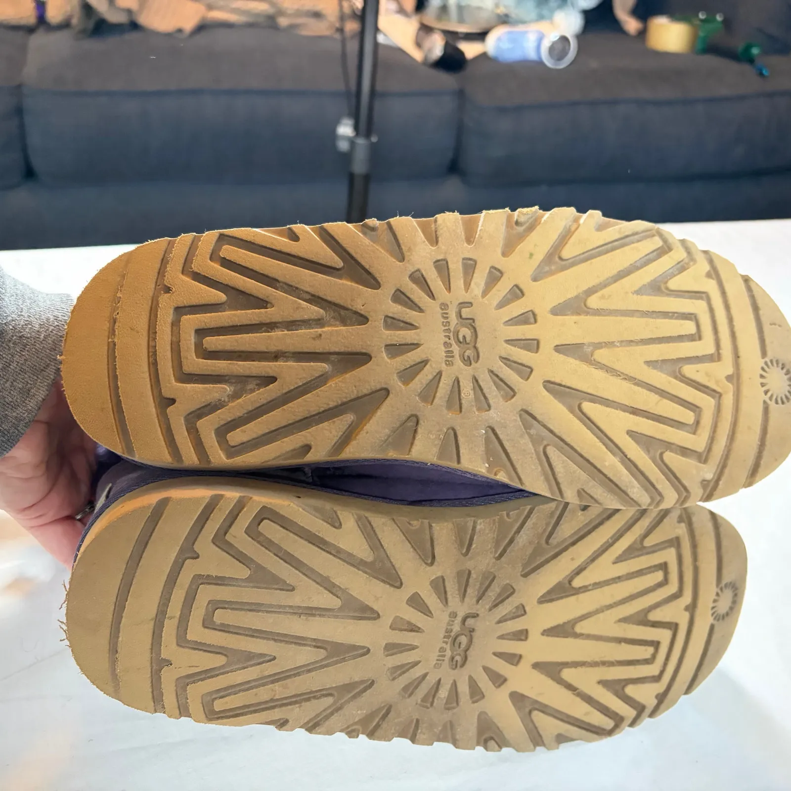 UGG Womens Bailey bow Purple short boots. Size 6. 2 bows. Rare color Nightshade - Image 2