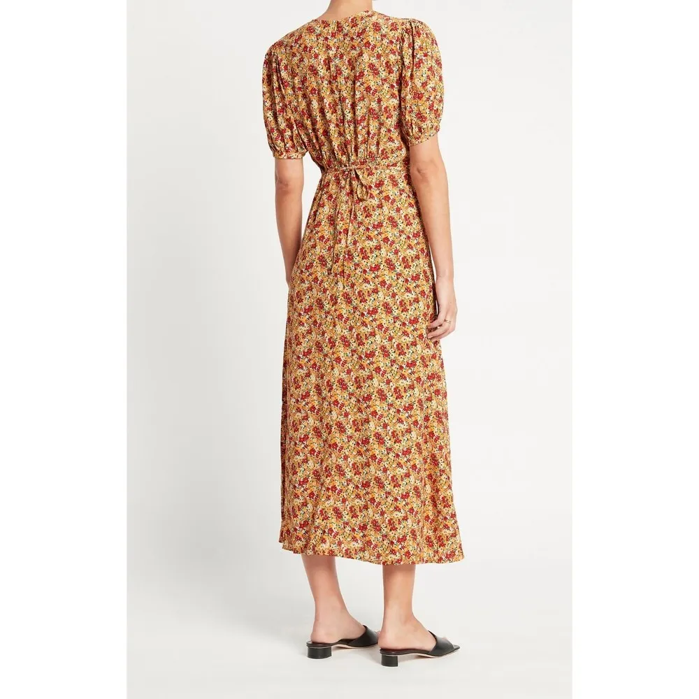 Faithfull The Brand Bellavista Midi Dress La Gomera Floral Print Size US 4 - Image 8