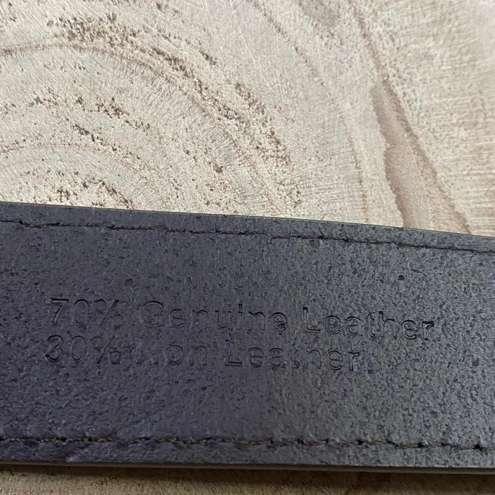 90s/Y2K western turquoise beaded buckle leather belt, size XL Brown - Image 5