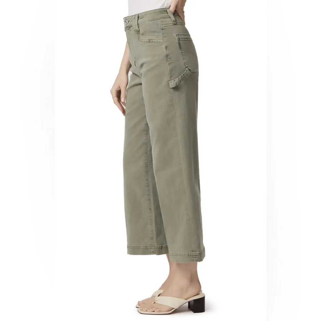 Paige Anessa Carpenter Wide Leg Crop Jeans in Vintage Sweet Succulent - Image 3