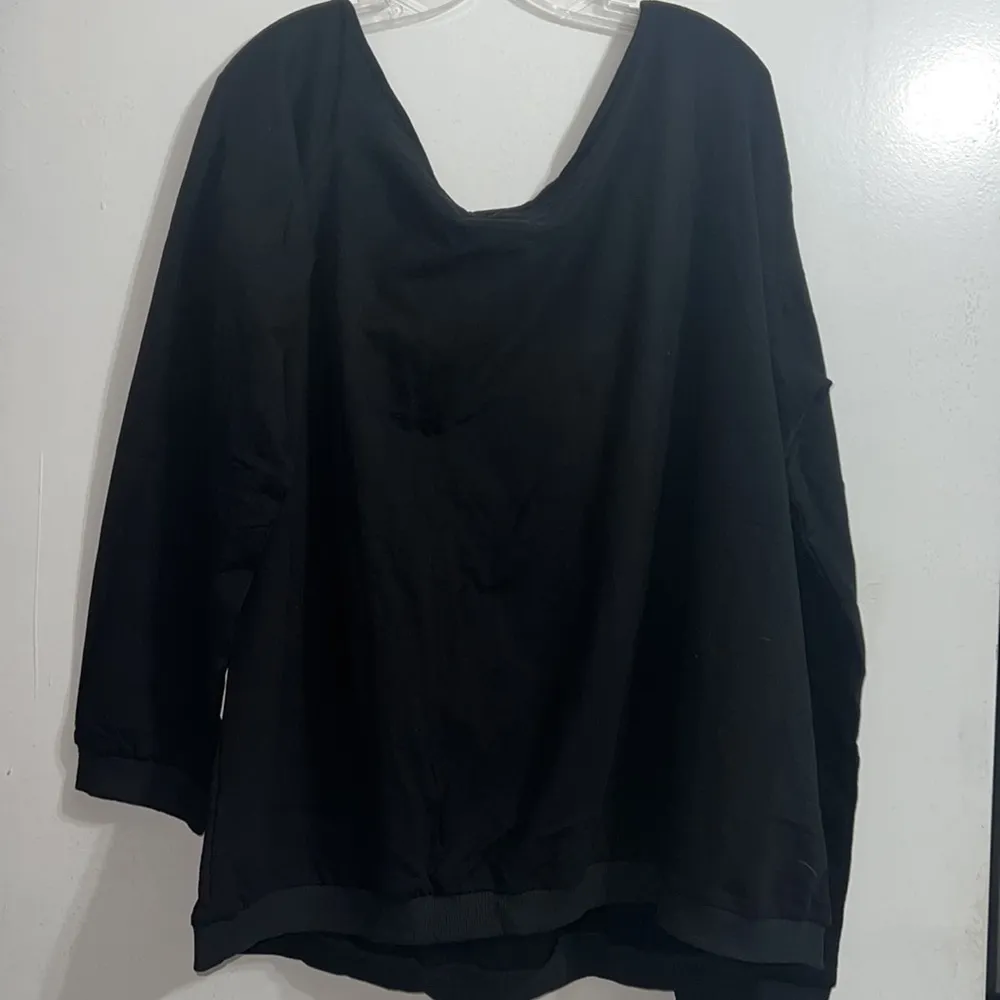 MAGICMK Sweatershirt Lips Print Causal Blouse Off The Shoulder Long Sleeve 5X Multiple - Image 5