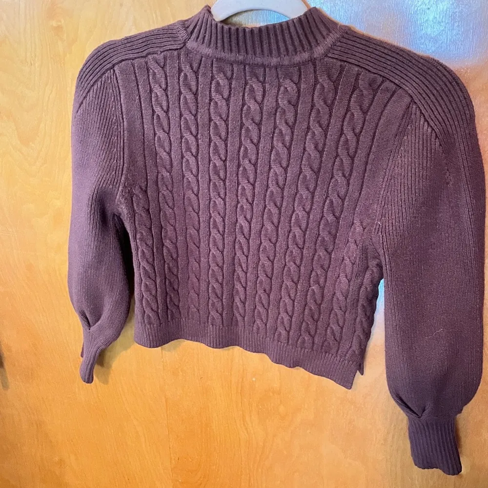 Olivaceaous cropped sweater size small - Image 3