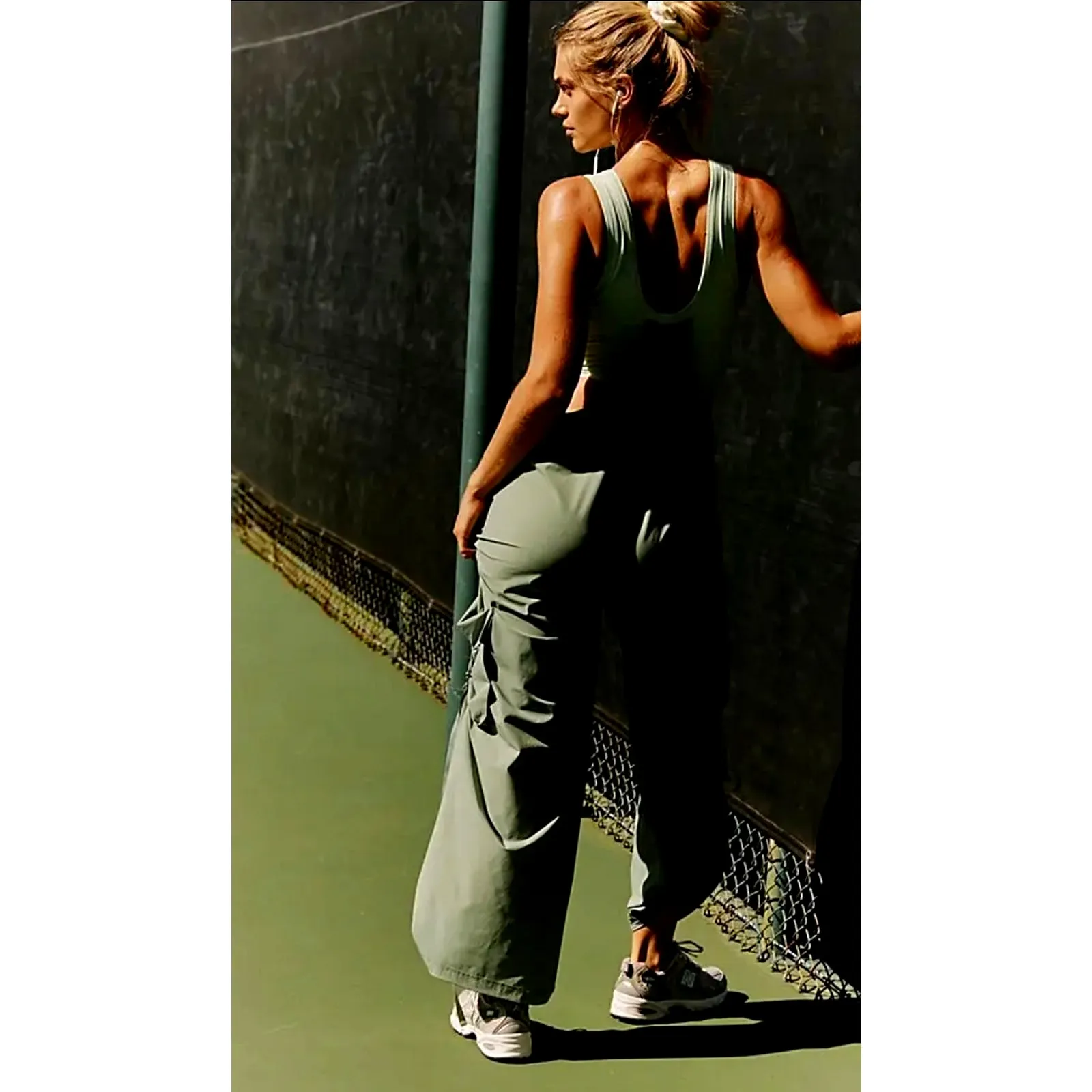 Free People Pathfinder One Piece Jumpsuit Cactus/Fern Combo M - Image 4