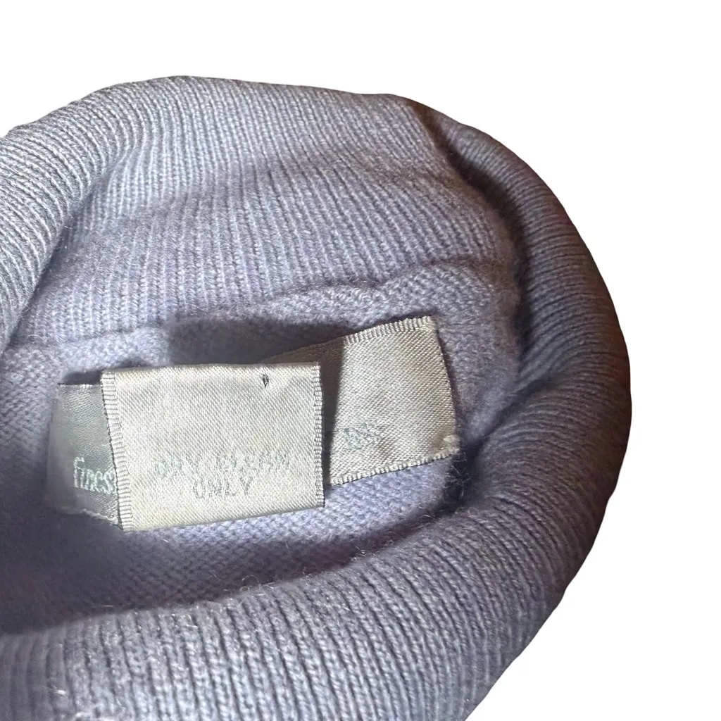 McDuff Cashmere Turtleneck Sweater Red Women's Small Blue - Image 6