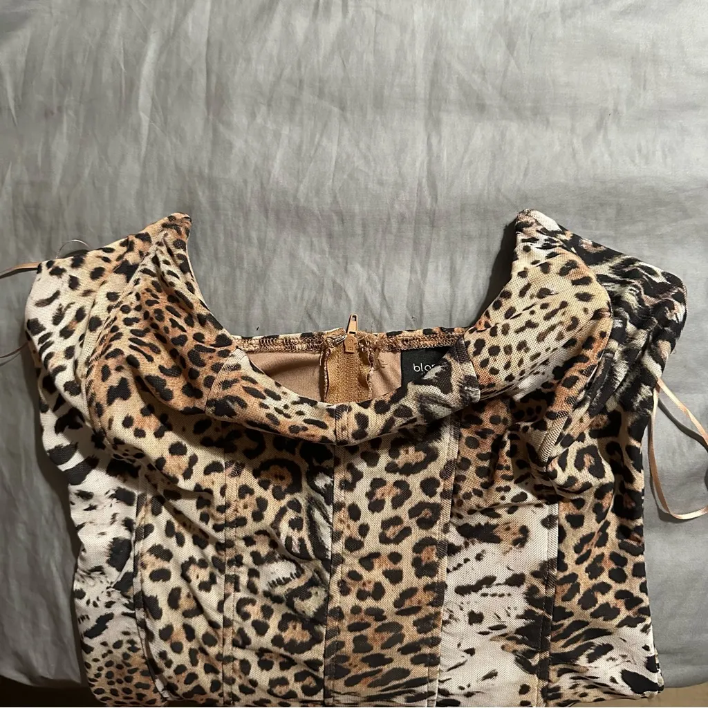 Black Leopard Print Midi Dress - Image 11