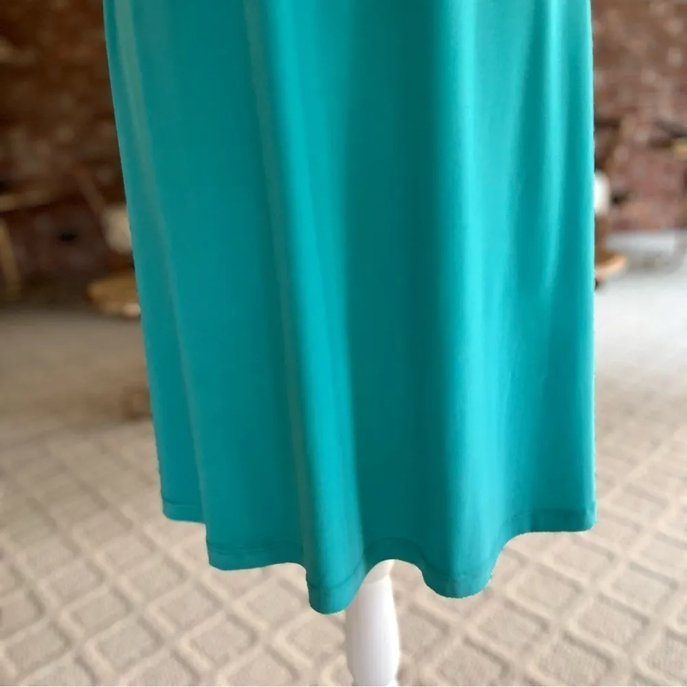 Isaac Mizrahi Dress Turquoise Halter Crisscross Open Back Knit NWT 6 - Image 6