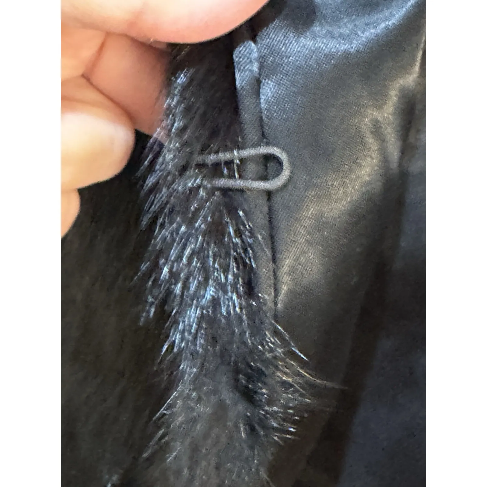 Vintage Womens Vest Size 10 Black Rabbit Fur‎ Lined Casual Mob Wife Boxy - Image 6