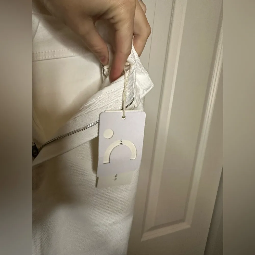 Ammense White Cargo Pants Straight Leg‎ Utility Trousers XS Extra Small NEW - Image 3