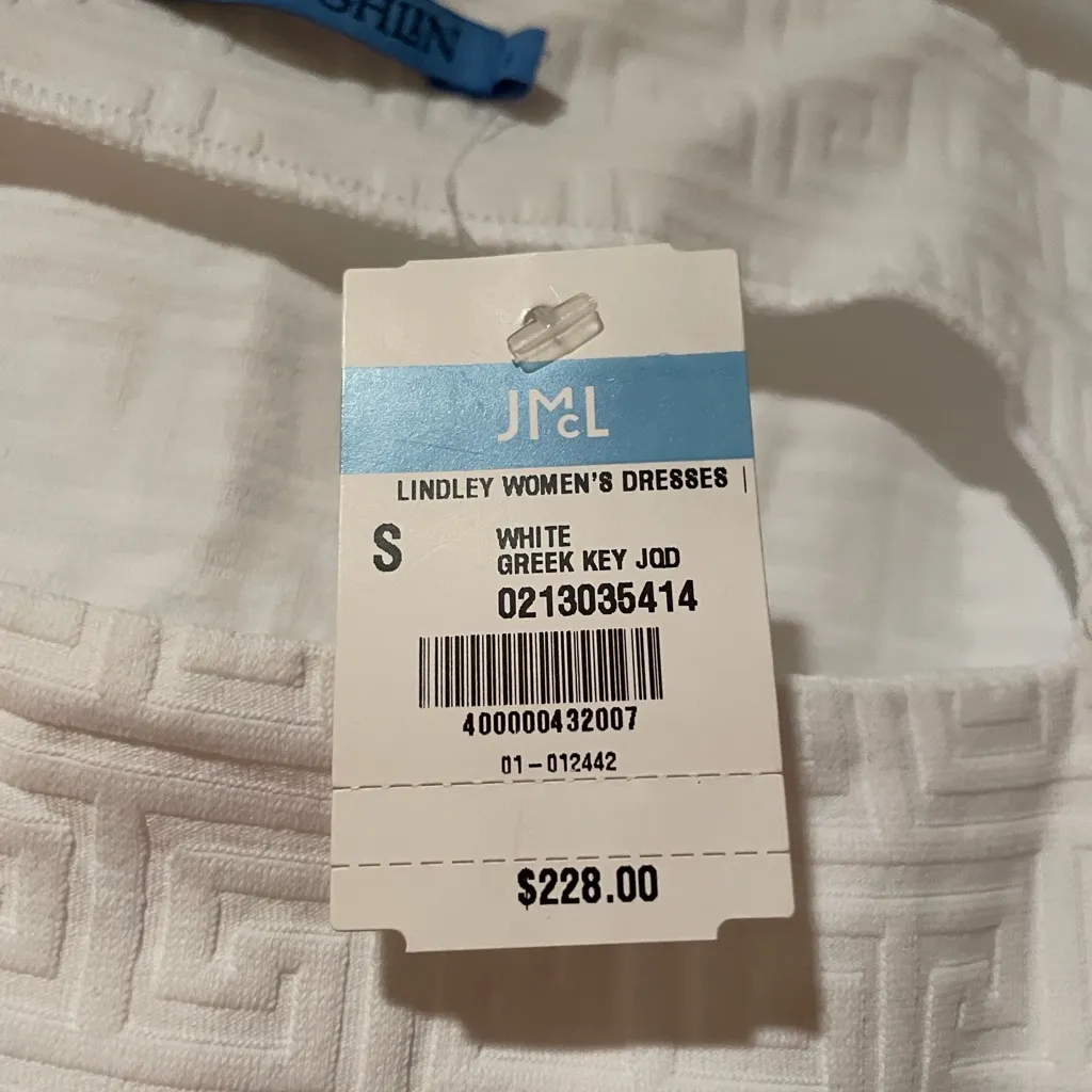 J McLaughlin White Greek Key Dress - Image 4