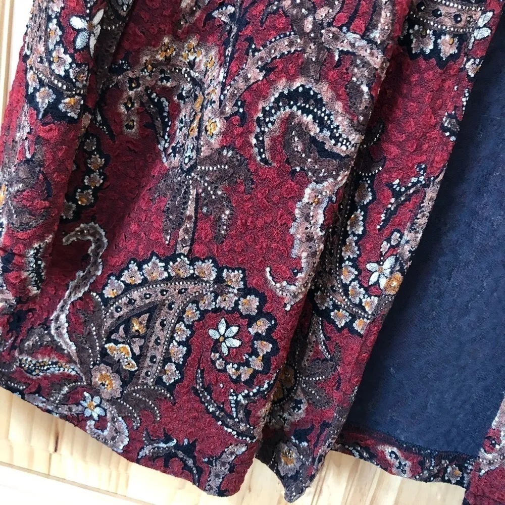 COLDWATER Creek embellished paisley patterned cardigan jacket size small - Image 6