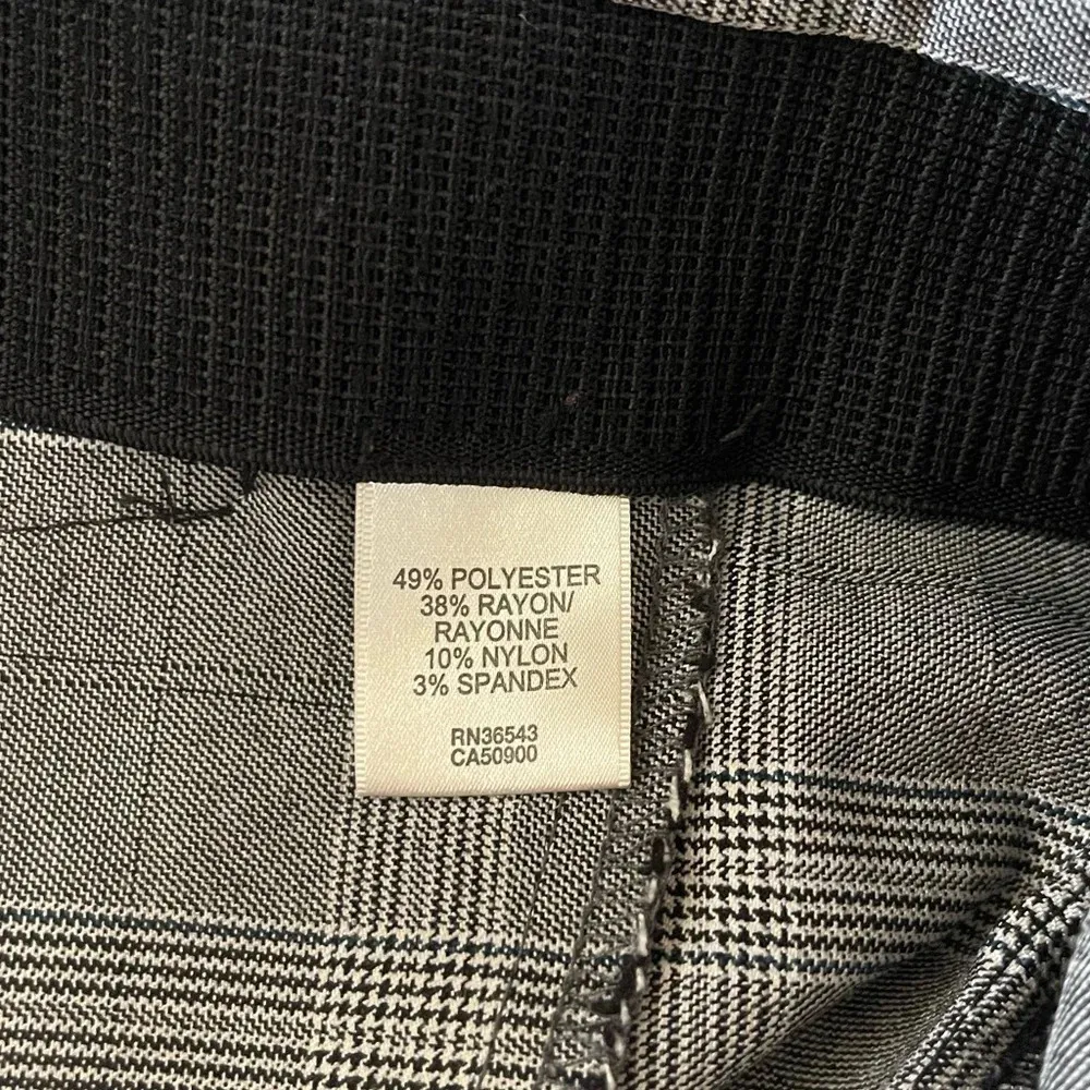 Van Heusen gray plaid stretch pull-on pants stretch extensible 4S - Image 5