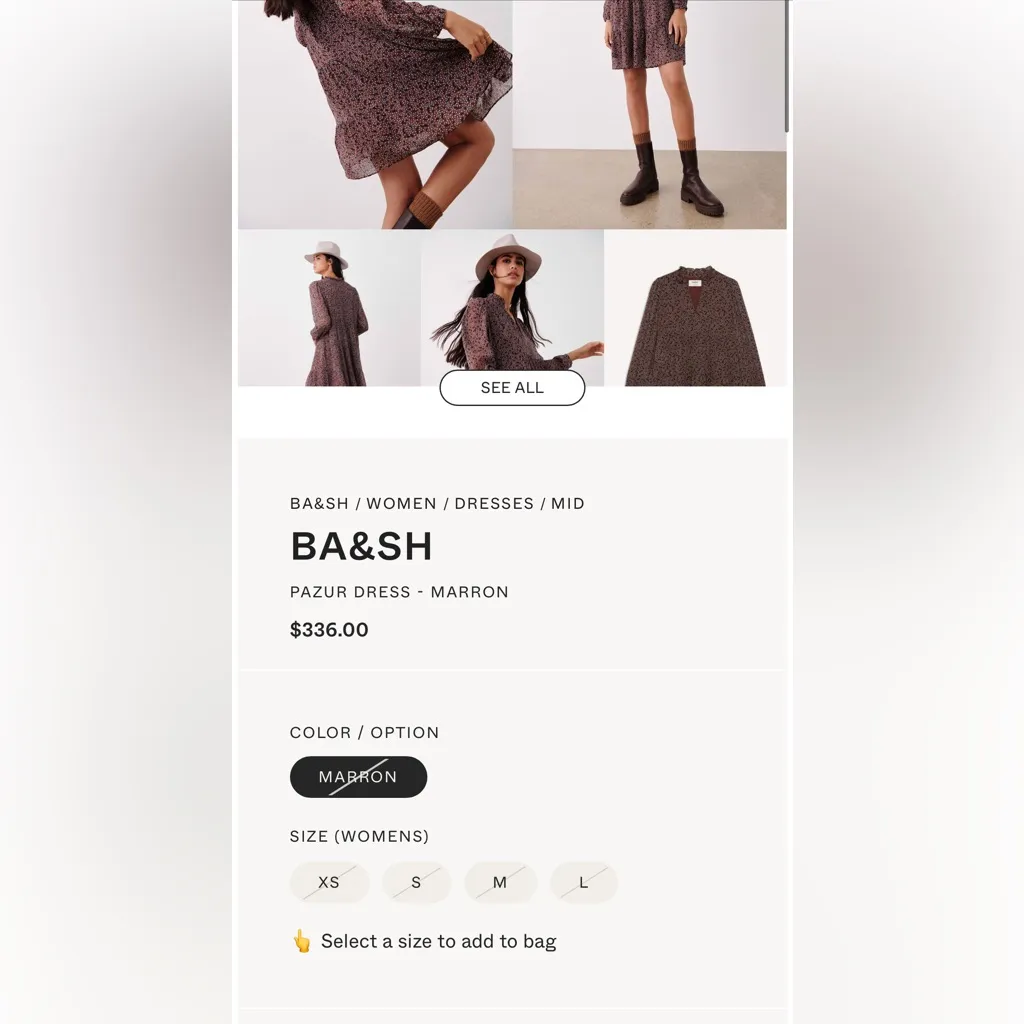 Ba&sh PAZUR DRESS - MARRON - Image 8