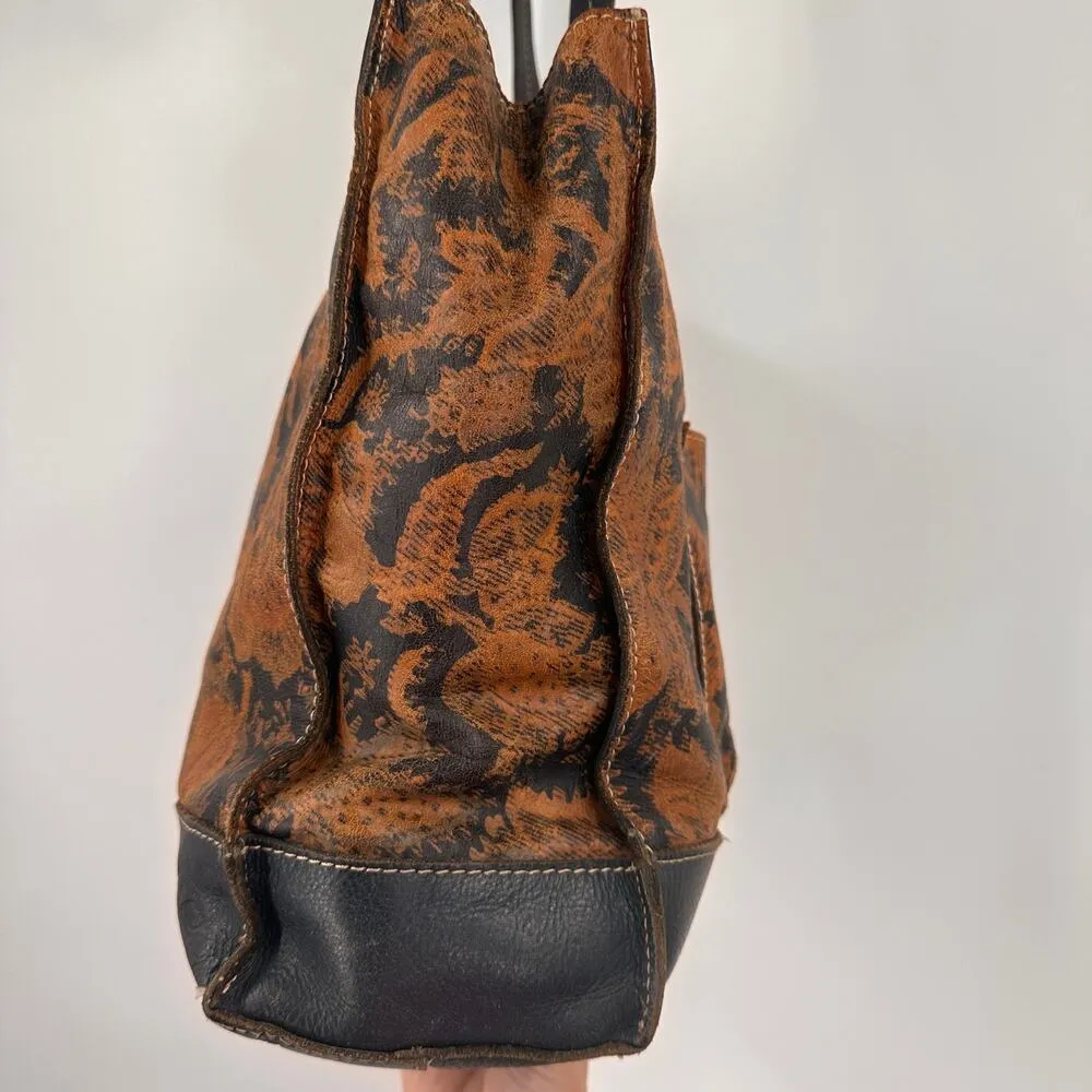 Patricia Nash Toscano Paisley Floral Leaf Print Leather Tote Purse - Image 11
