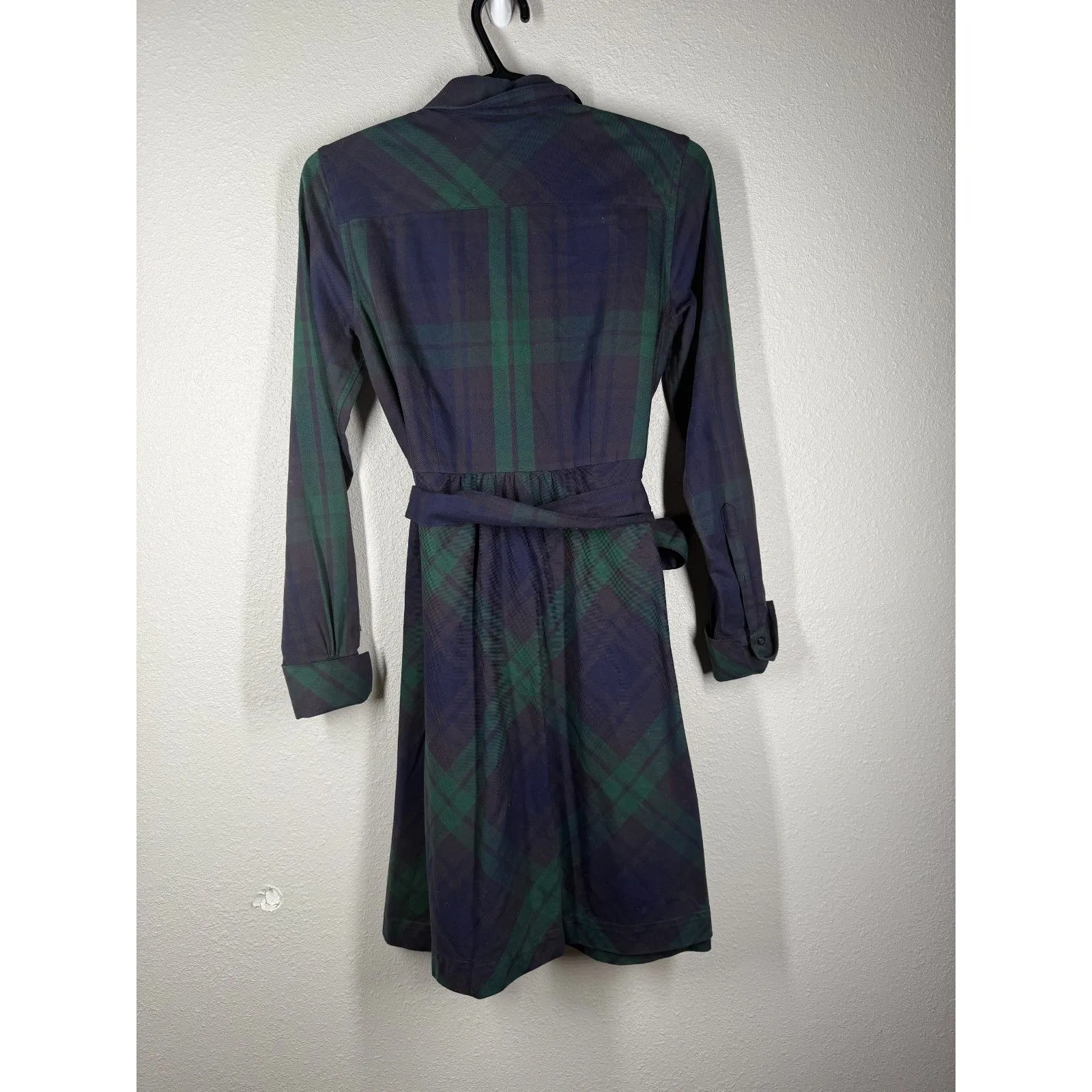 Brooks Brothers Blue Green Plaid Dress Sz 2p Dark Academia Preppy Schoolgirl - Image 4