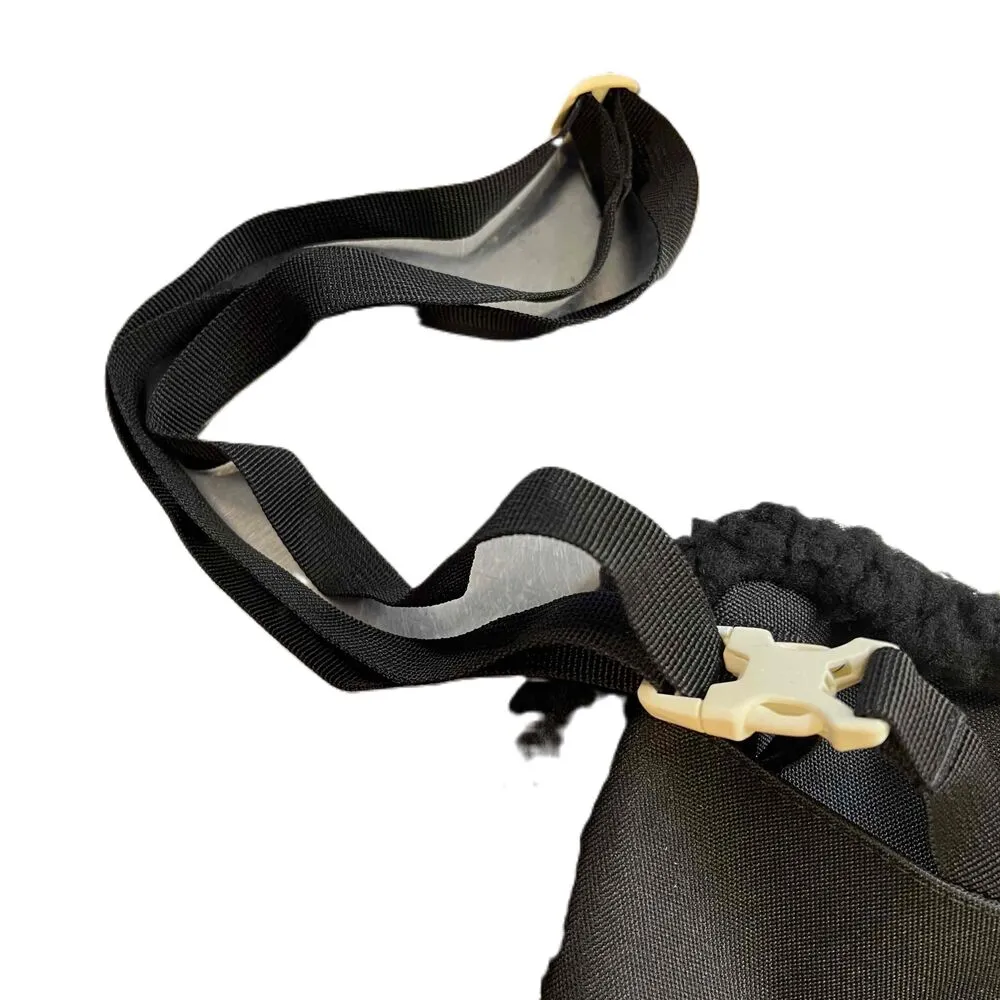 Herschel Black Fluffy Sherpa Cruz Crossbody Bag Rectangular Adjustable Strap New - Image 4