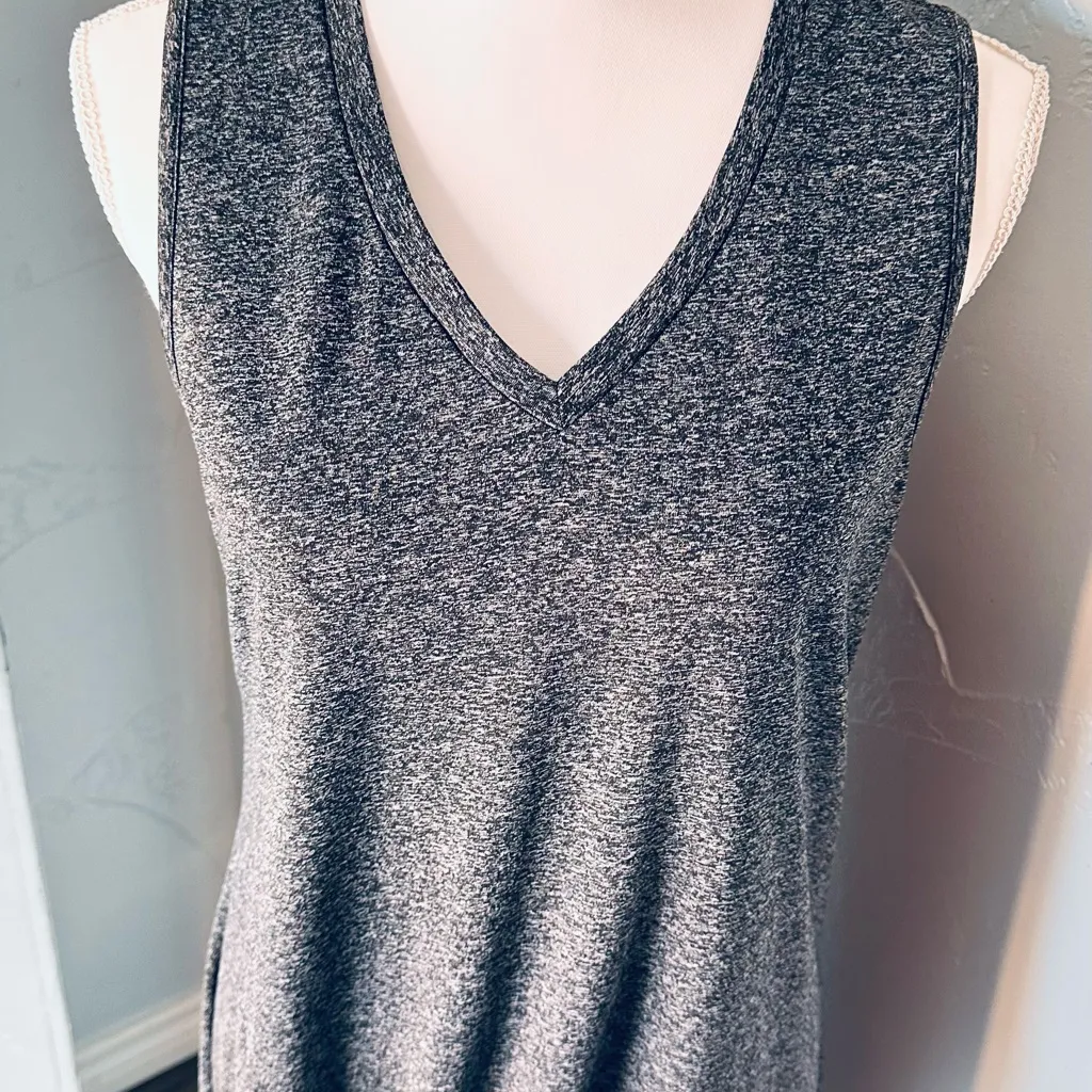 Gray Ruched Mini Dress Tank Top Style - Image 6
