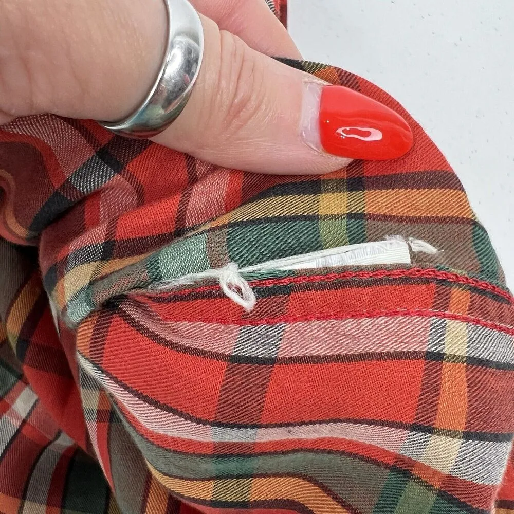 Denim & Supply Size S Ralph Lauren Boyfriend Button Down Shirt Plaid Preppy Fall - Image 9