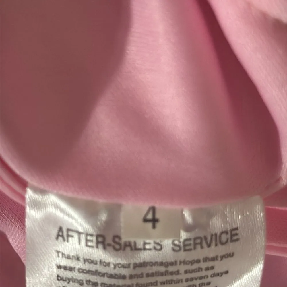 Women’s Pink Sequined Short Homecoming Party Dress Ruffle Hem CorsetBack Size 4 - Image 14