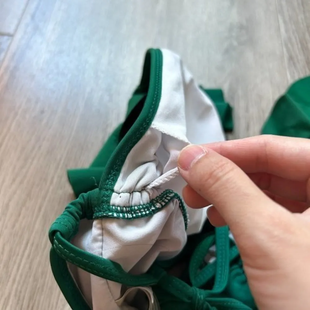 Cupshe Green Ruffle Cut Out One Piece Swim Suit Size M - Image 9