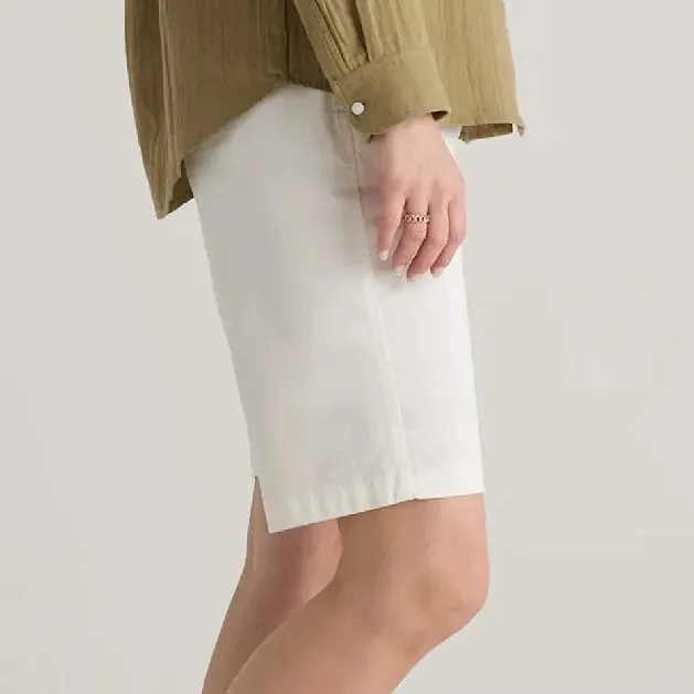 NWT Quince 9" Organic Cotton Bermuda Chino‎ Short in Ivory White Women's Sz 10 - Image 2