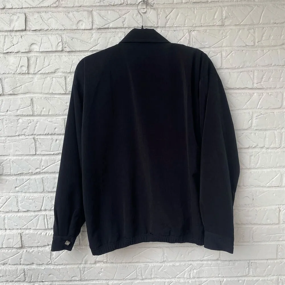 Mureli unisex Vintage Japanese Embroidered Bomber Jacket Black Floral M Size M - Image 9