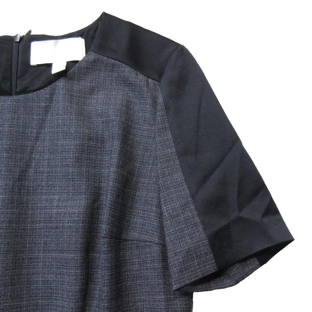 NWT BOSS Hugo Boss Dirusa in Pilot Fantasy Crosshatch Virgin Wool Dress 6 - Image 3