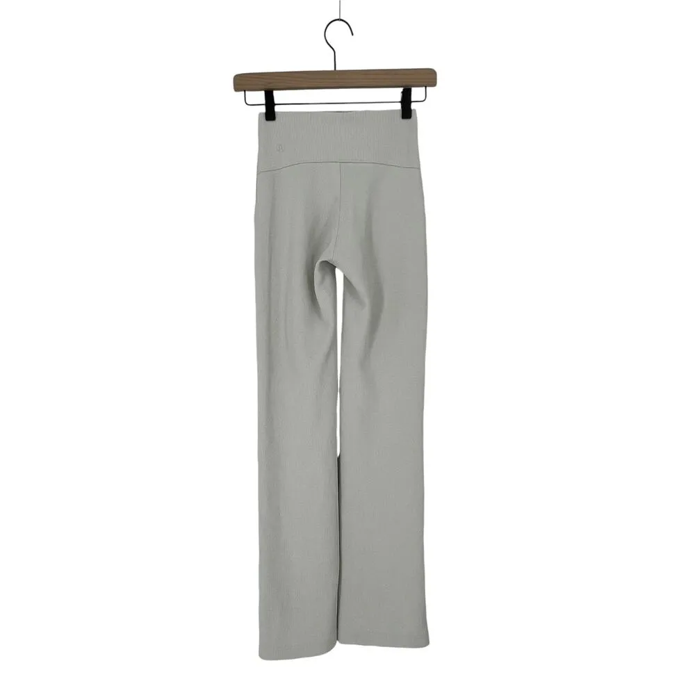 Brushed Softstreme Ribbed Zip Flared Pant Bone - Image 11
