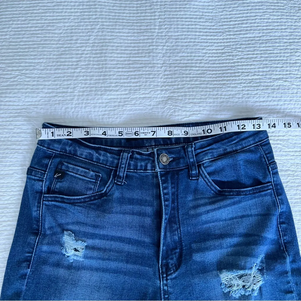 KanCan Estilo high rise raw hem cotton jeans 27 Blue - Image 9