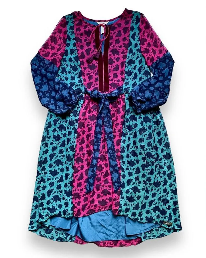 Matilda Jane A Little Party Floral Velvet Trim Dress - Image 4