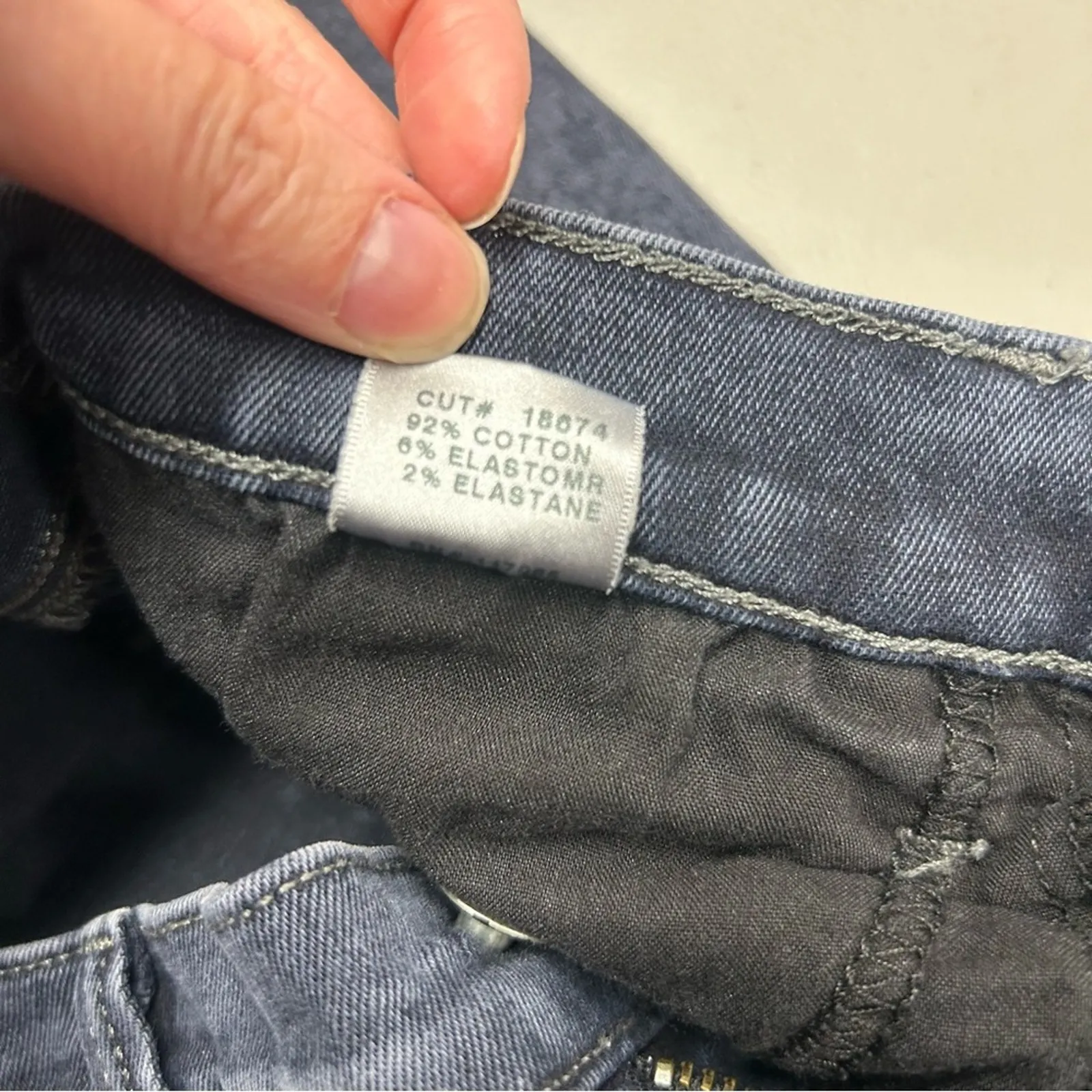 J Brand Denim Blue Jeans Pants Rail Black Noise Stone Wash Distressed Knee - Image 7