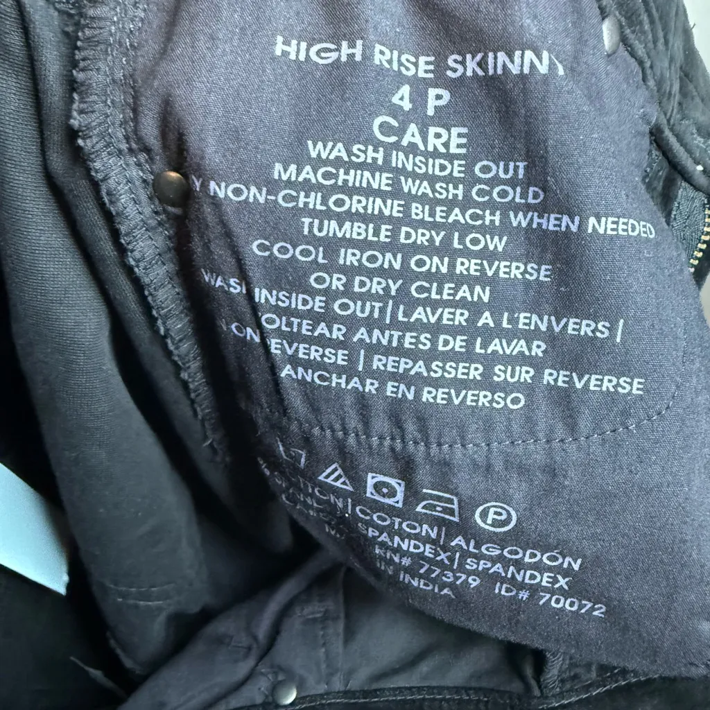 Nwt Ann Taylor Black Velour Curvy High Rise Skinny Pants - Image 6