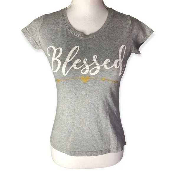 LTI Grey Blessed Short Sleeve Graphic T - Image 5