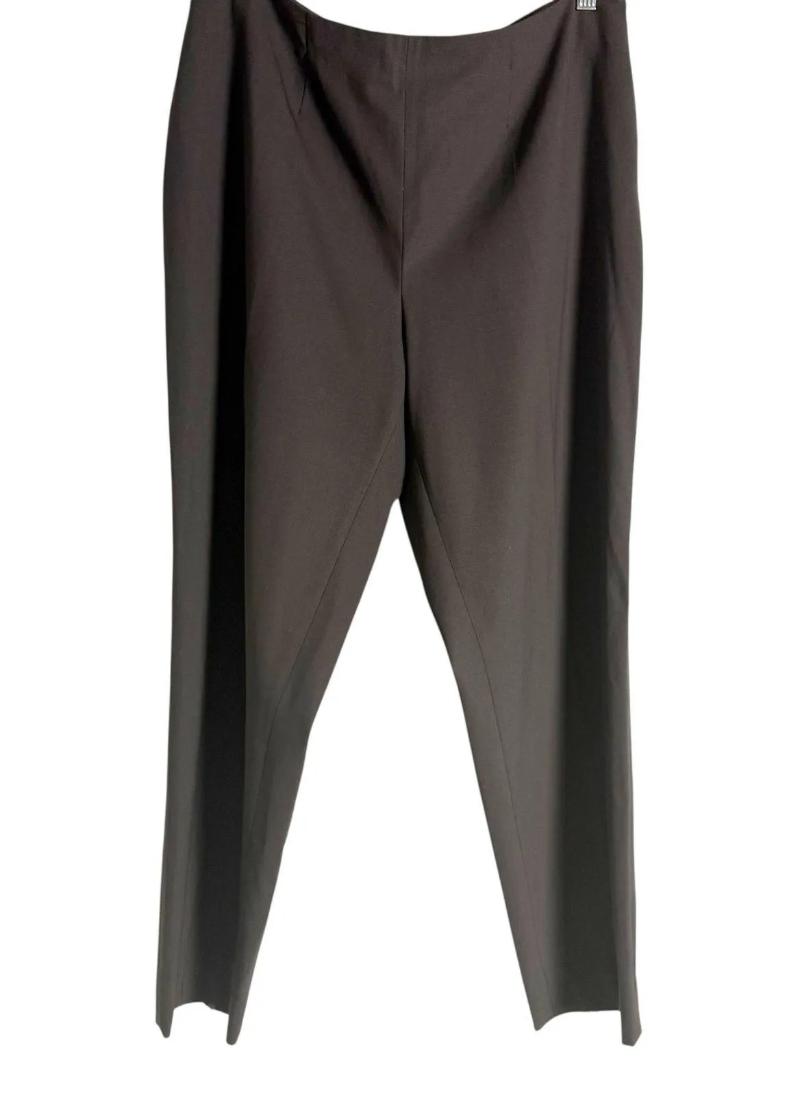 Piazza Sempione Sabina Brown Italian Zip Hem Wool Blend Trouser Pants Size 12 - Image 1
