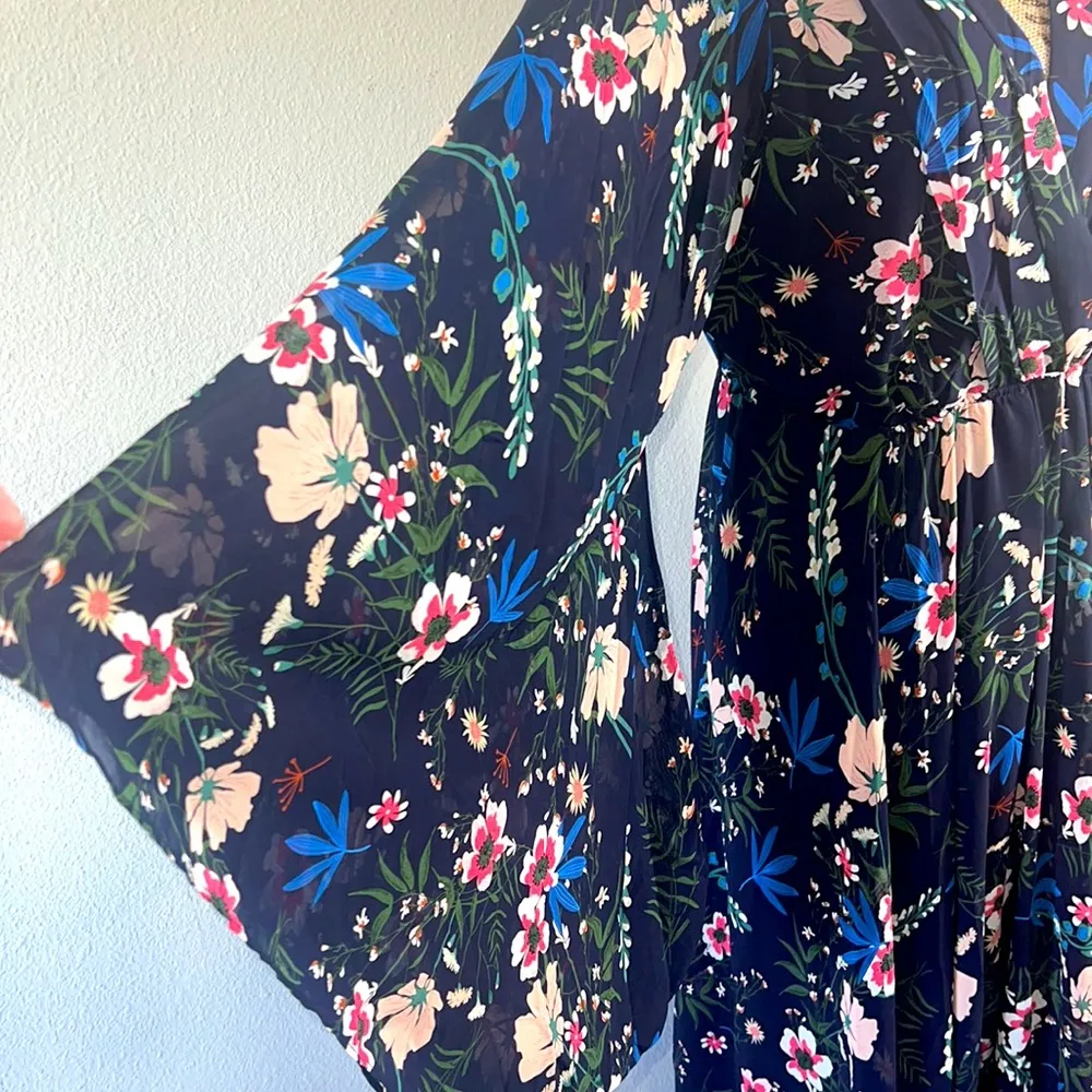dress flowing boho floral Navy Size XL NWT Absolutely gorgeous ❤️ - Image 8