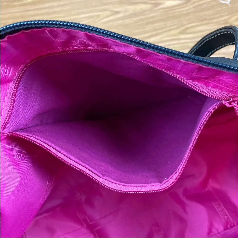 Marco Buggiani Black Leather Stitched Tote Made in Italy NWOT - Image 8