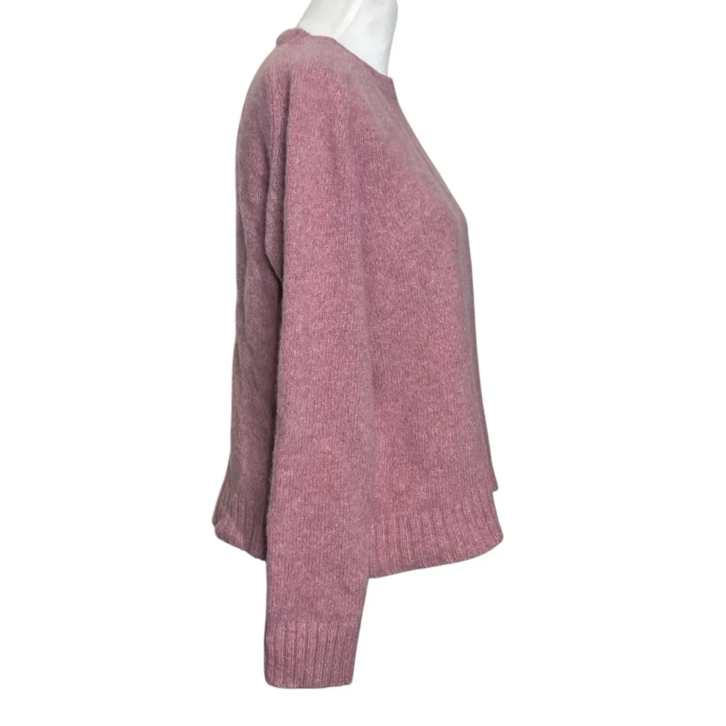 Prada Wool Crewneck Sweater Women’s XL Pink Virgin Knit Italy Pullover Classic - Image 3