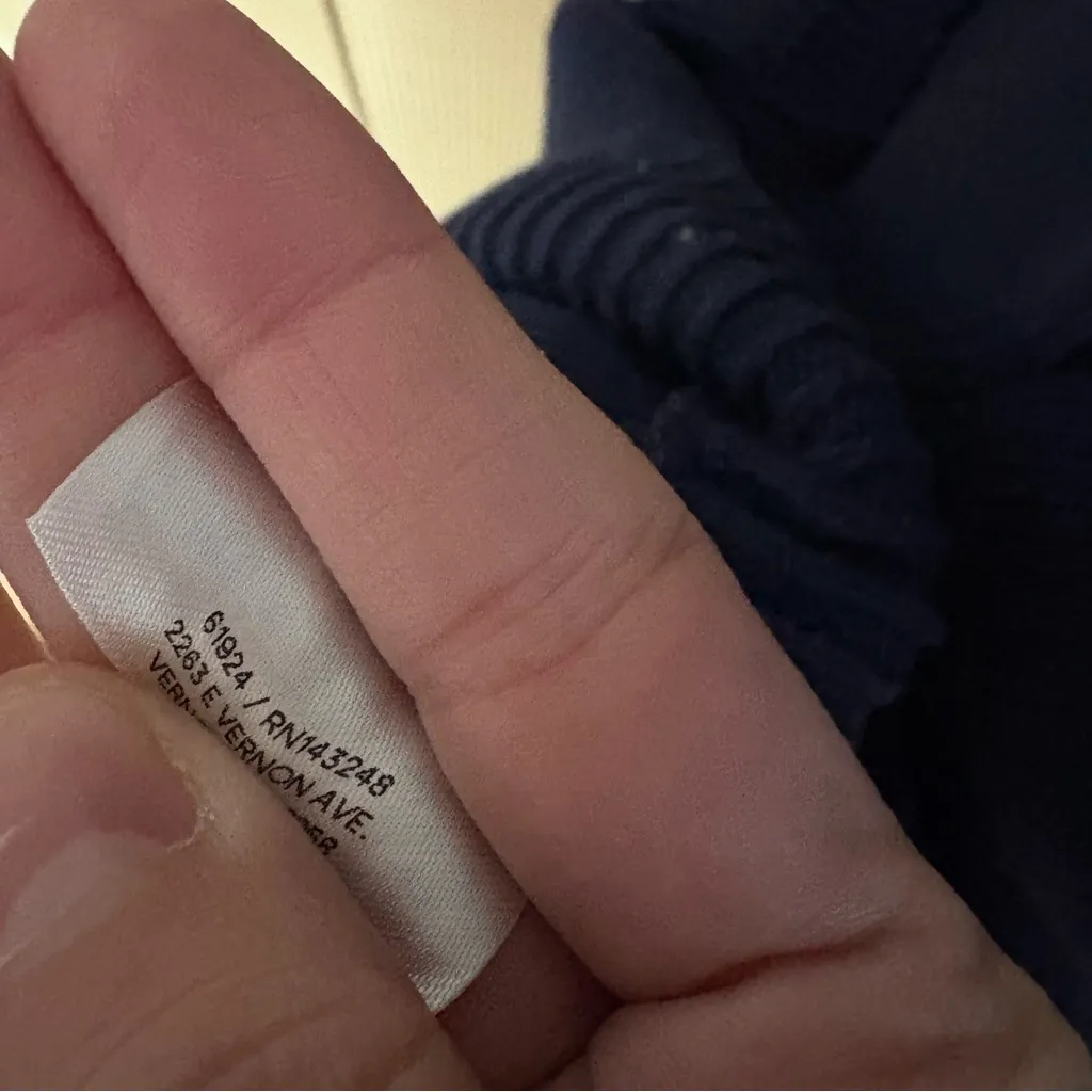 REFORMATION Catalina Cotton Mini Dress In Navy Blue Knit Sleeveless Mini Size L - Image 8