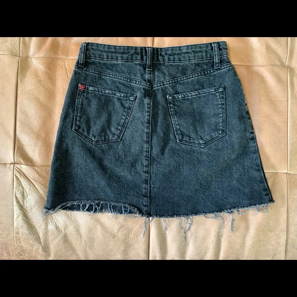 BDG Black Distressed Denim Jean Skirt - Image 2