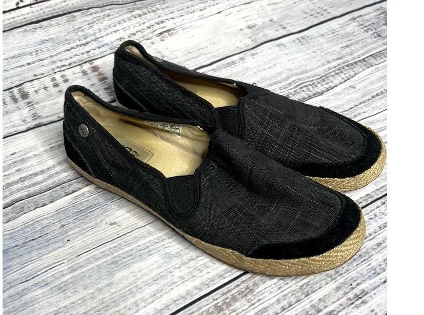 UGG Delizah Slip On Casual Loafers Flats Shoes Black Womens 6 - Image 3