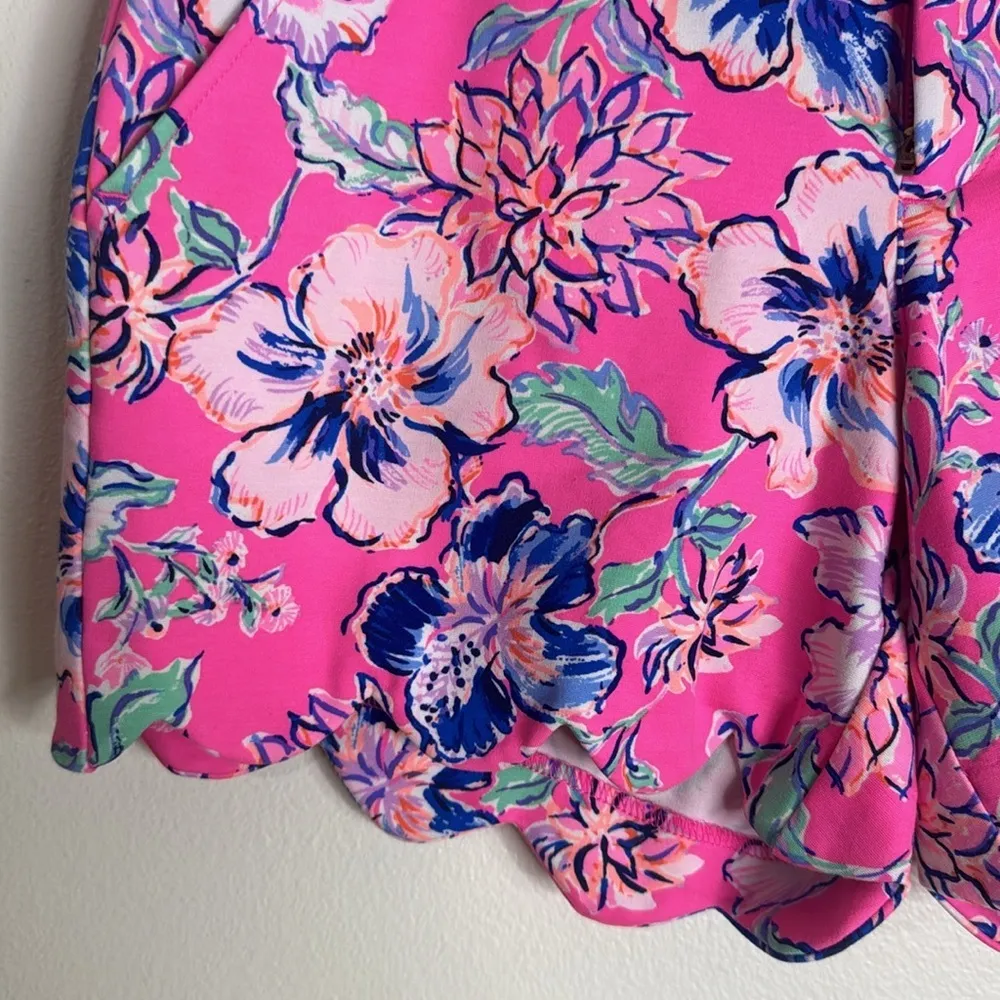 LILLY PULITZER Ladies Knit Buttercup Shorts "LAST BUD NOT LEAST" size 2 cute - Image 2