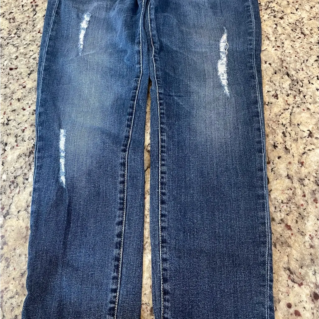 Women's Distressed Blue Jeans Size 8 - Image 2