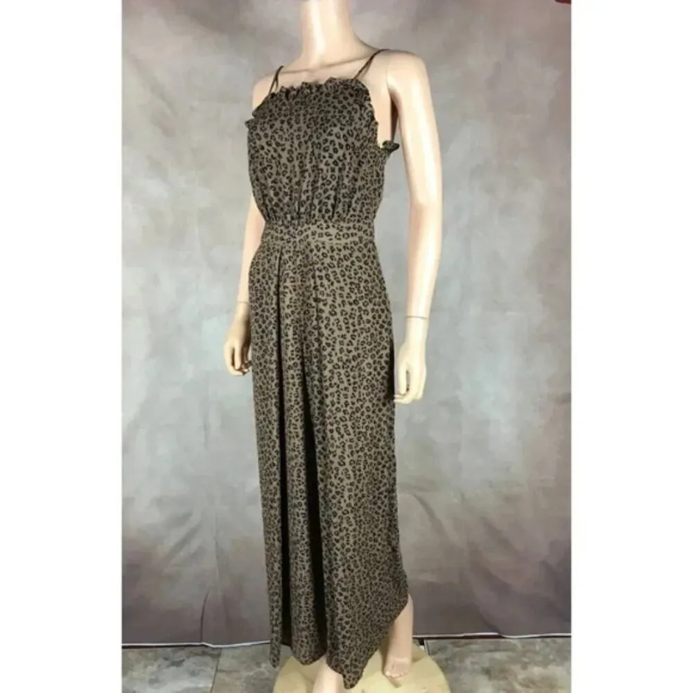 CeCe Chiffon Leopard Wide Leg Jumpsuit NWT Size 0 - Image 5