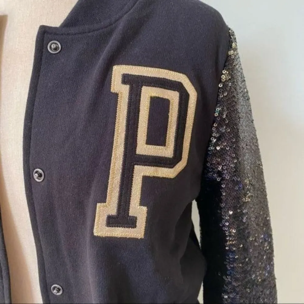 Victoria's Secret Sequin Sleeve Varsity Jacket - Image 3